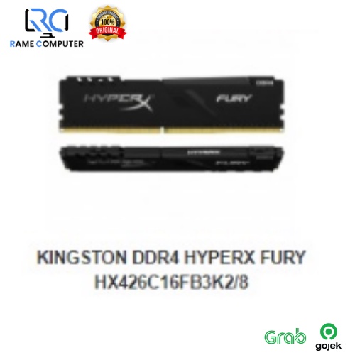 MEMORY RAM KINGSTON DDR4 HYPERX FURY HX426C16FB3K2/8 4GB X 2 PC RESMI