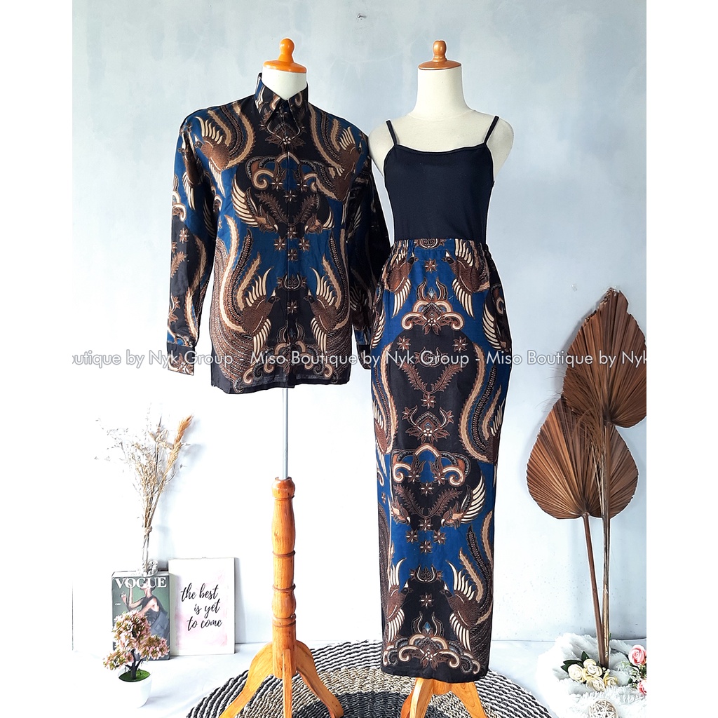MOTIF BARU - MISO BUTIK - Rok Span Pinggang Karet dan Kemeja Cecilia Bahan Katun Prima Halus / Rok Kebaya Wisuda / Kemeja dan Rok Span Premium