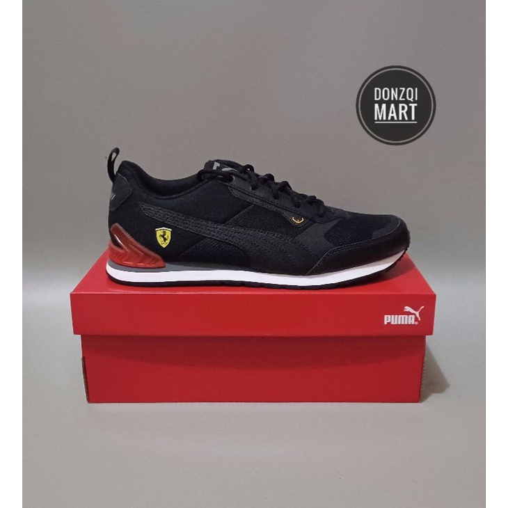 Puma Ferrari Track Racer Mens Sneakers Shoes - black