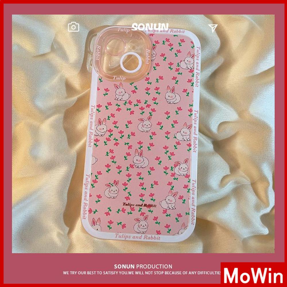 iPhone Case Silicone Soft Case Clear Case Square Edge Shockproof Protection Camera Pink Flowers Cute Compatible For iPhone 11 iPhone 13 Pro Max iPhone 12 Pro Max iPhone 7 Plus xr