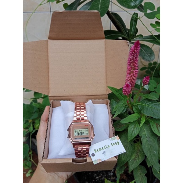 HAMPERS || KADO ULANG TAHUN JAM TANGAN WANITA DIGITAL ROSEGOLD