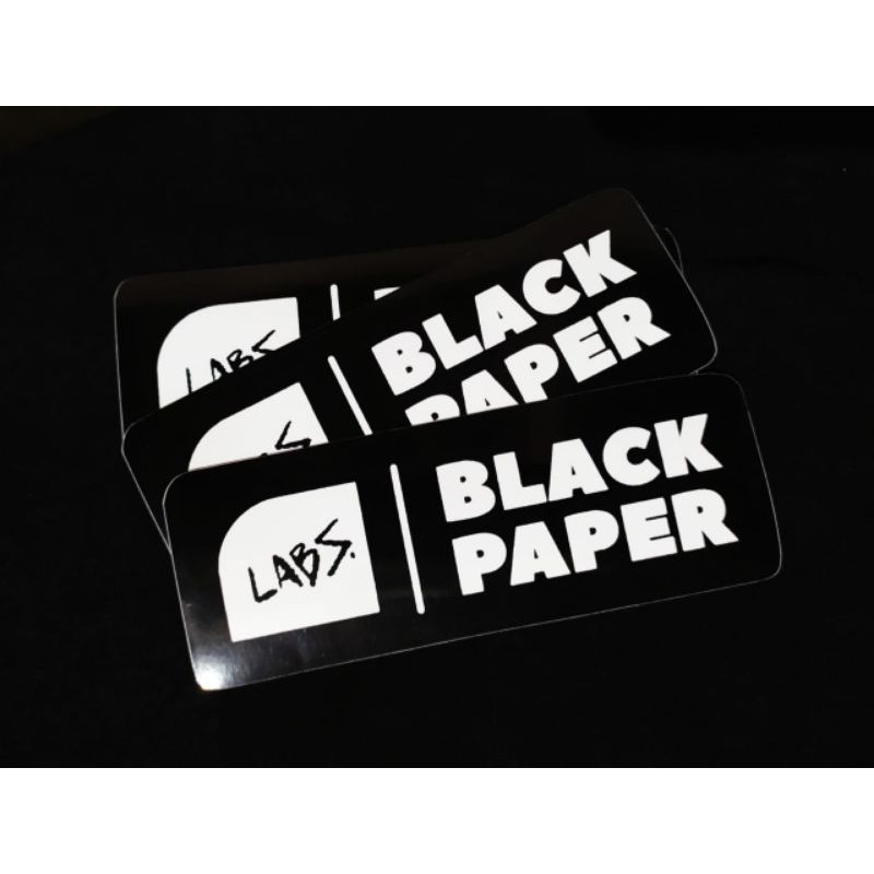 

Stiker brand stiker distro Black paper bahan anti air