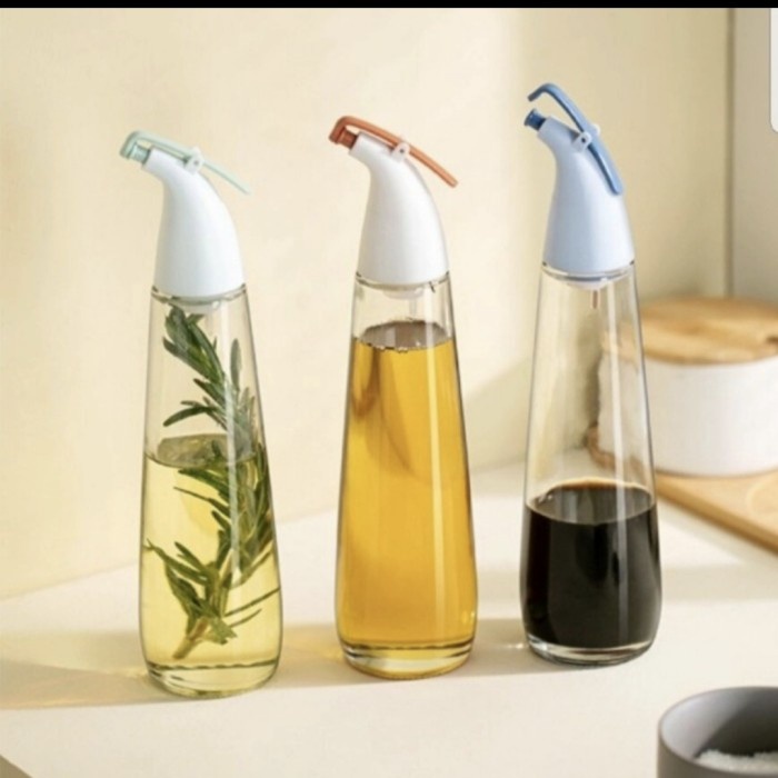 BISA COD - Oil Bottle CF061 Pourer Estetik Botol Kaca Minyak Kecap Bumbu Serbagna