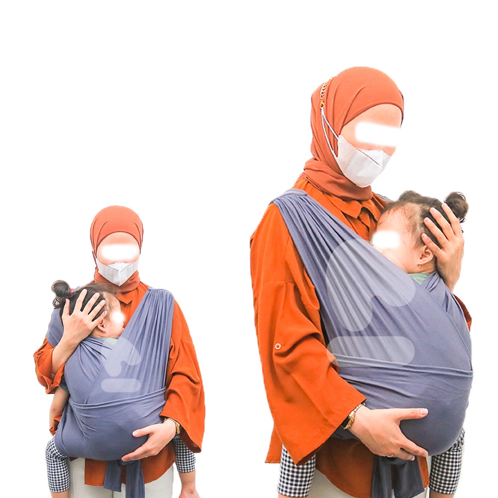 Gendongan Bayi Depan dan Samping Babywrap 3in1 Dooladoo + Sash Belt