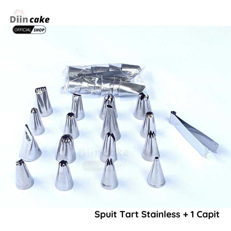 Spuit Lokal 1 Set + Japitan Stainless / Semprit Penghias Dekorasi Kue