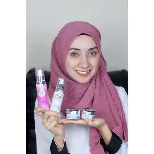Paket PLATINUM ACNE ESSENCE  SHIMMER AND SHINE SKINCARE By Byla Beauty krim glowing pemutih wajah