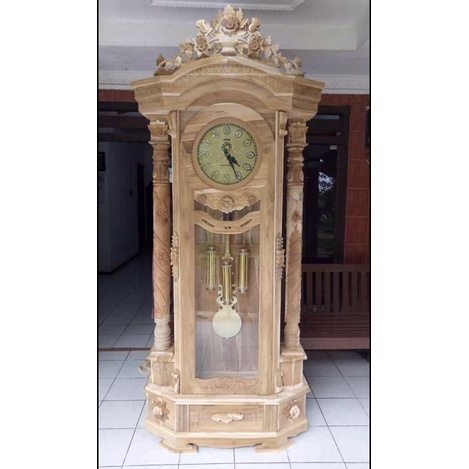 lemari jam jati,lemari jam hias jati,lemari jam mawar kayu jati,lemari hias jati,lemari jam hias maw