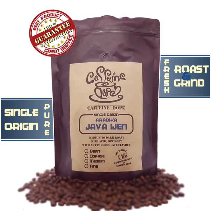 

Kopi Arabika Java Ijen 1 Kg Single Origin - Bean/Biji & Ground/Bubuk