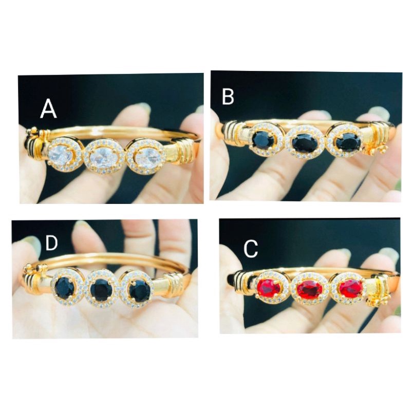 Namk018. Gelang xuping lapis emas dgn mata zircon