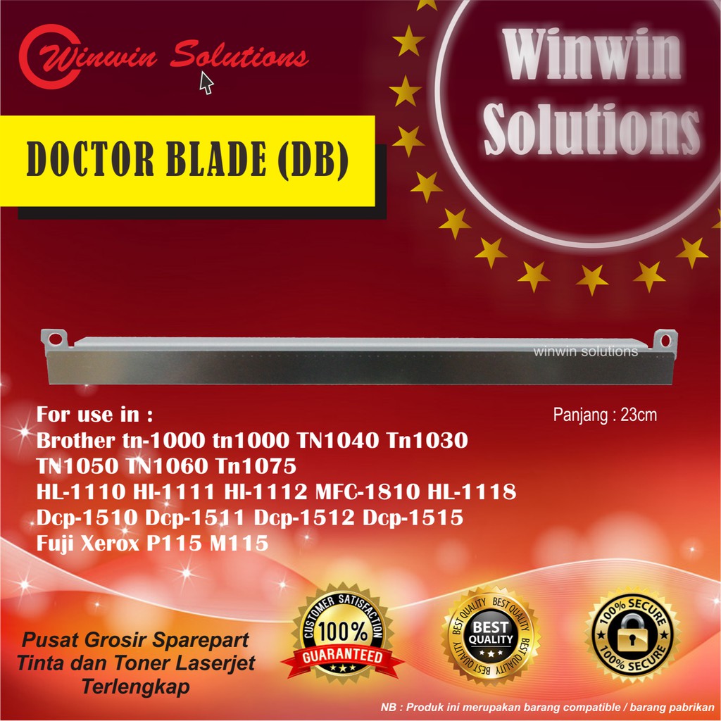 DB Doctor Blade TN1080 TN-1080 HL1211 HL1201 HL-1211W DCP-1616NW MFC-1911NW