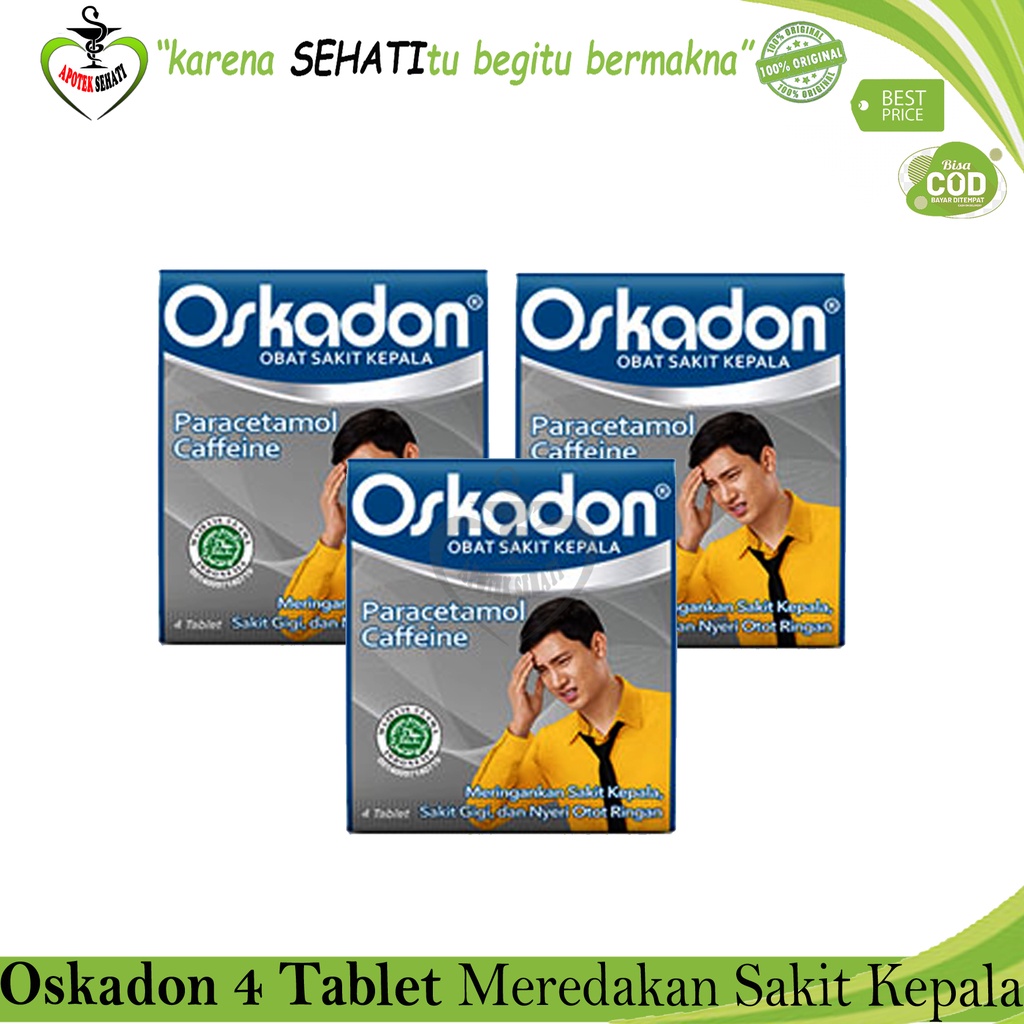 PROMO OSKADON TABLET PER 3 STRIP / Obat Sakit Kepala &amp; Pusing