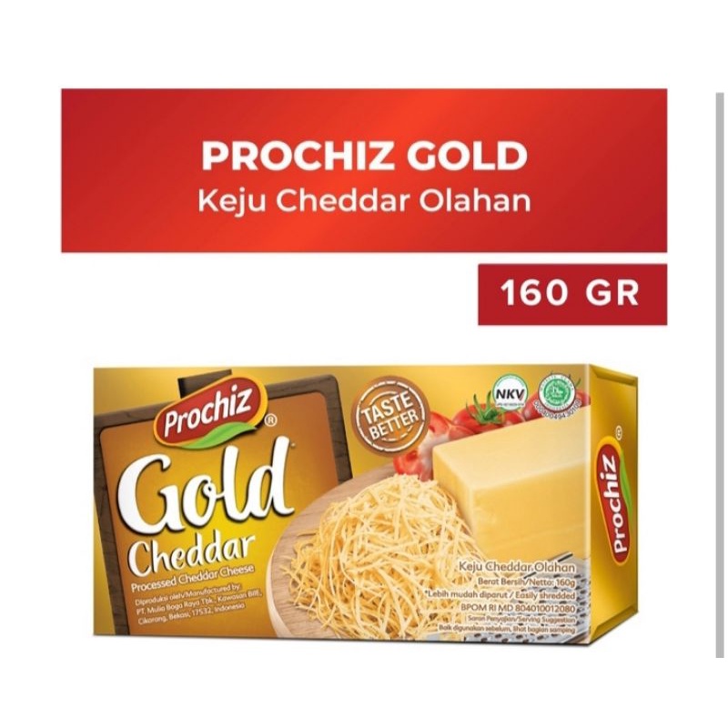 PROCHIZ GOLD Keju Cheddar Olahan 160g