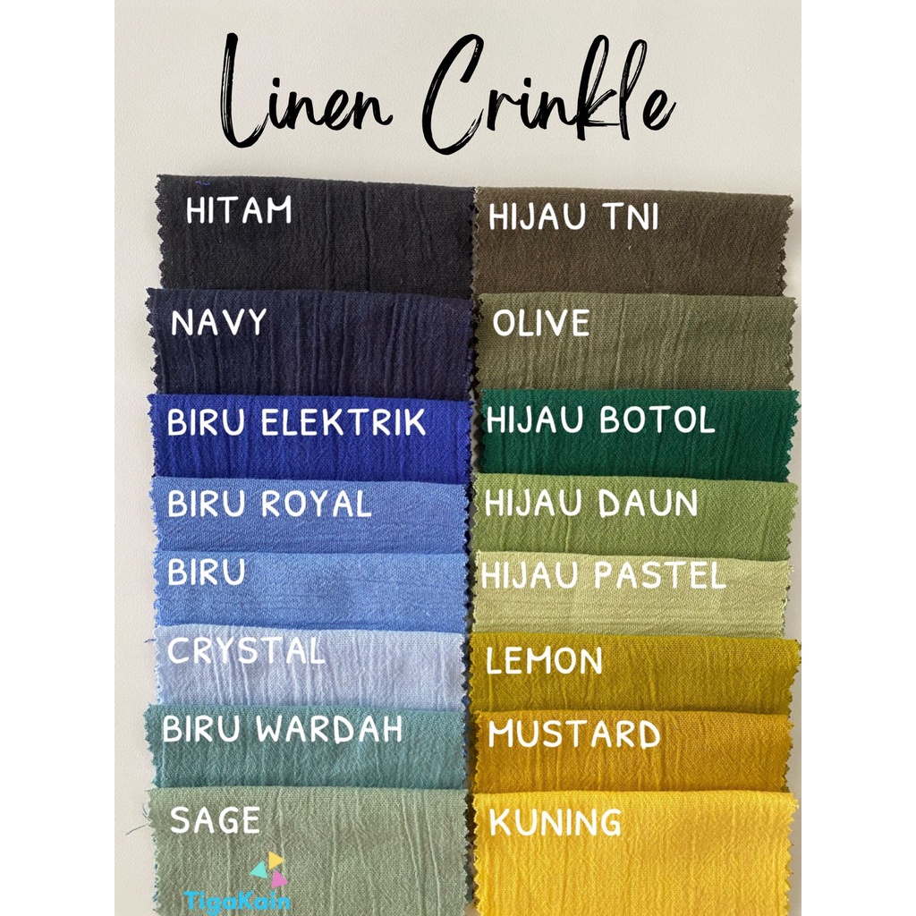 1 Meter Kain Linen Crinkle / Linen Crincle