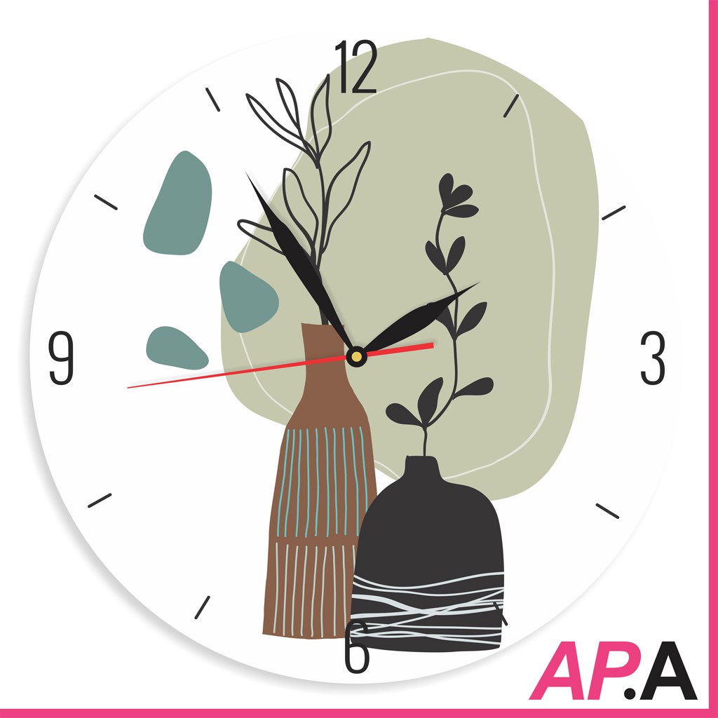 Jam Dinding Unik Aesthetic Art Minimalis Hiasan Dekorasi Seni Estetik Artistik-GREEN ART