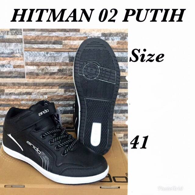 SEPATU SEKOLAH ANDO HITMAN 02 HITAM/PUTIH