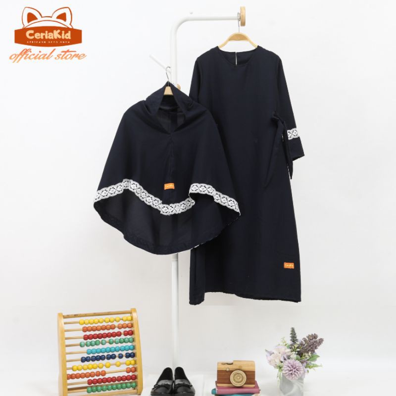 [ceriakid] Gamis Anak Perempuan Syar'i Renda Dayana 1-8 tahun