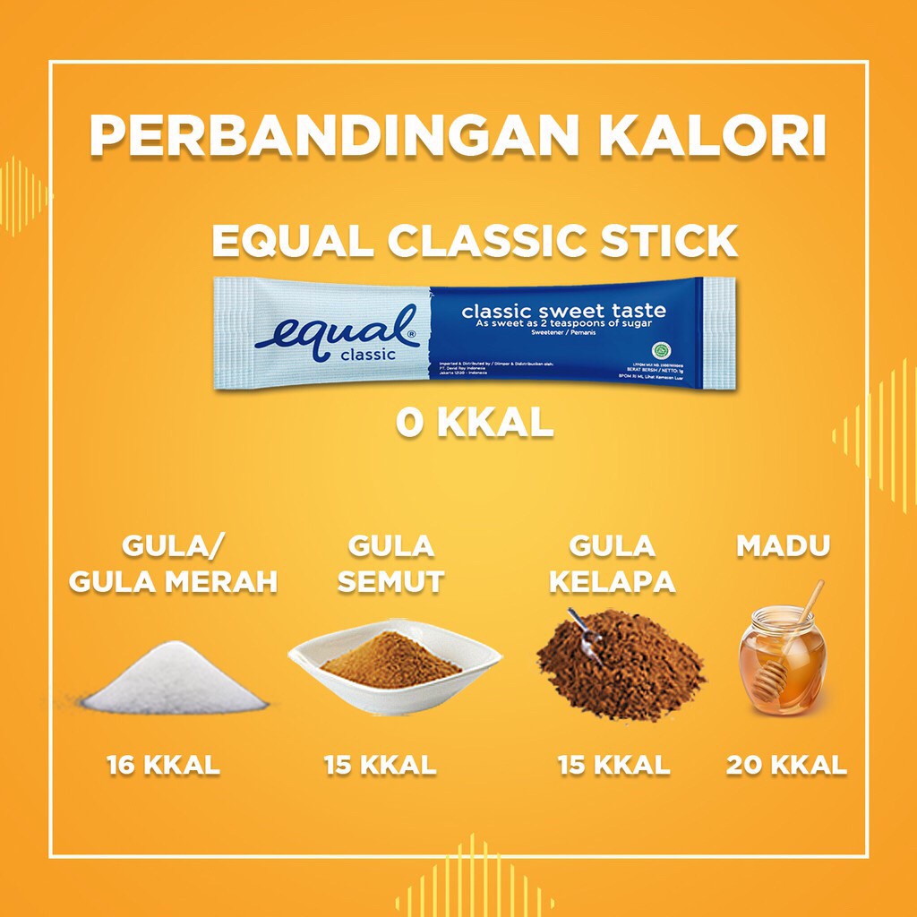 Gula Equal Classic Sweetener 0 kalori - 100 Sticks