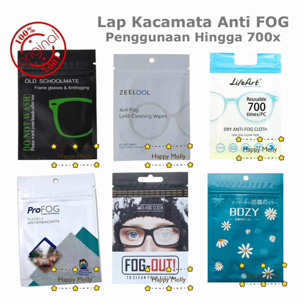 Anti Fog Original 100% - Kain Lap Kacamata Anti Embun dan Kabut - Cleansing Wipes