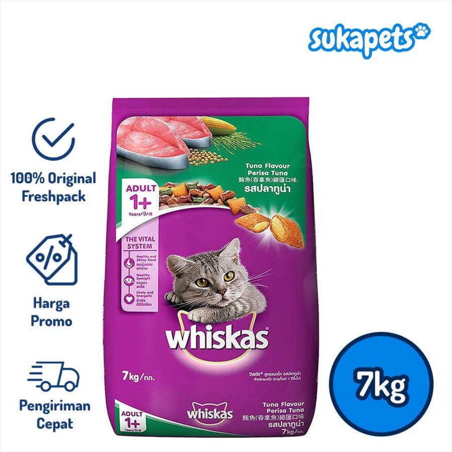 Whiskas Adult Cat Tuna Dry Food 7kg - kargo