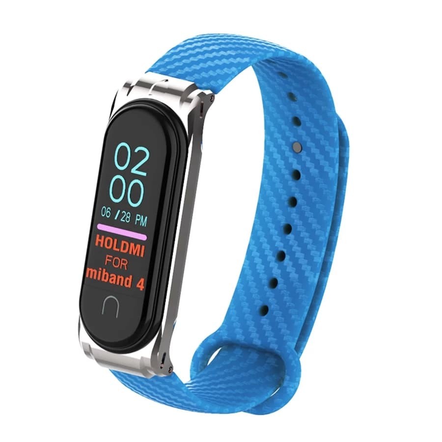 [BEST] STRAP TALI JAM TANGAN - RUBBER CARBON BAND - FOR MI BAND 3 4