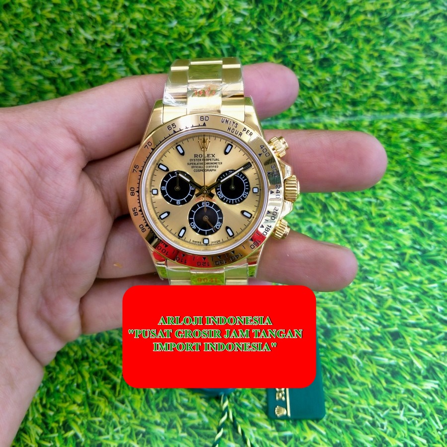 Big Sale Rolex Daytona Gold 116508 Swiss Eta 7750 904l Garansi 1th