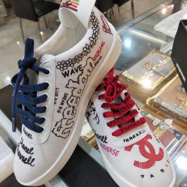 CHANEL Chanel X Pharrell 12058/2259 VAL SEPATU WANITA SEPATU BRANDED SEPATU CHOCO