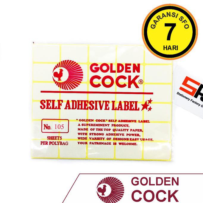 

Best Produk] Label Sticker Golden Cock 105 (25X38Mm)