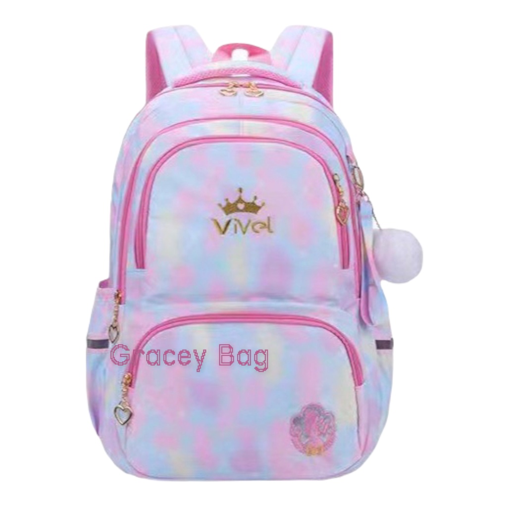 GB-8014 Tas Ransel Anak Perempuan / Paddlepop Impor With Raincover