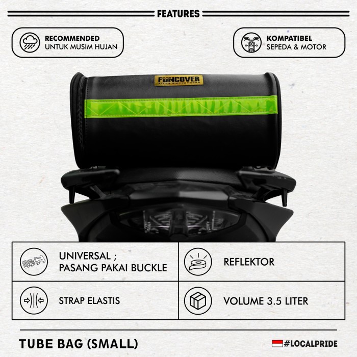 Tabung Tas Jas Hujan Box Jok Tank Tube Bag Bagasi Motor FUNCOVER