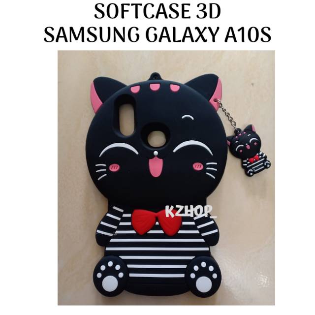 Softcase Samsung Galaxy A10S Cover case 3D silikon karakter kucing Doraemon soft casing