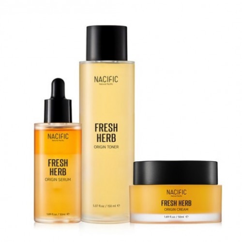 PAKET NACIFIC FRESH HERB ORIGIN ISI 3 ( TONER + SERUM + CREAM)