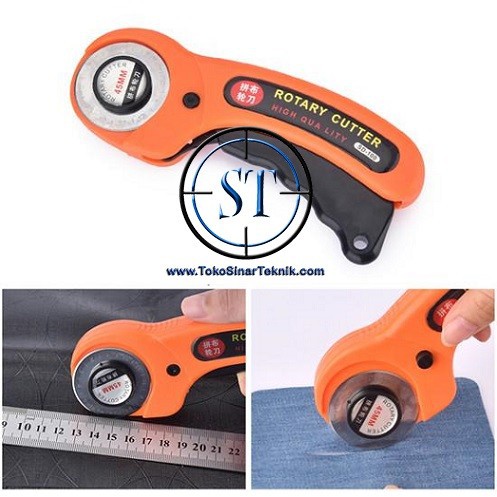 Rotary Cutter Cutting Craft Roller Circular Blade Pisau Bulat 45mm potong Kain Tajam Putar cutter Besar