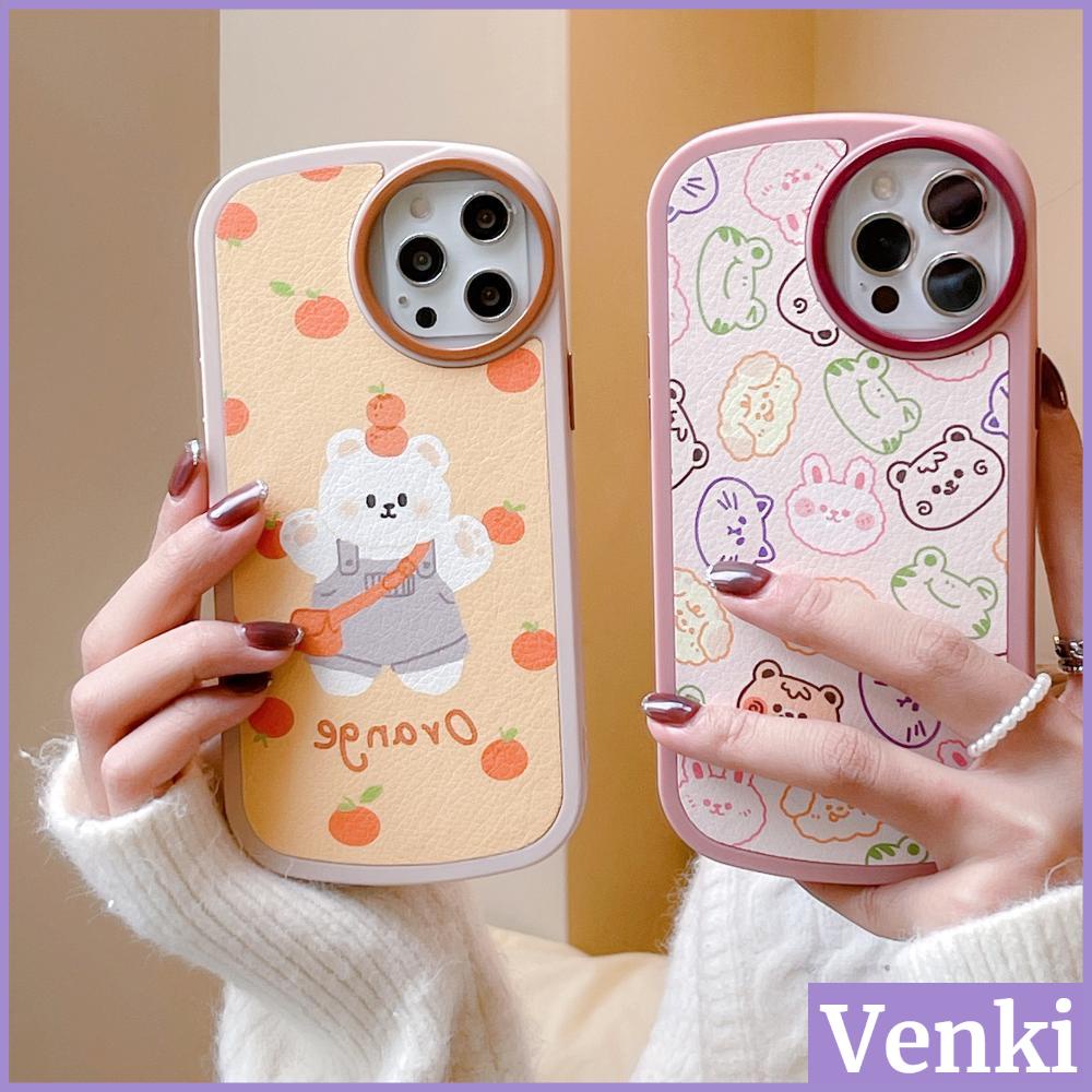 For iPhone 13 Pro Max iPhone Case Silicone Soft Case Luxury Leather Case Big Hole Circular Ring Protection Camera Airbag Shockproof Bear Cute Style For iPhone 13 Pro Max iPhone 12 Pro Max iPhone 11 Pro Max iPhone 7 Plus iPhone XR XS MAX Plus/8 Pro Max 7