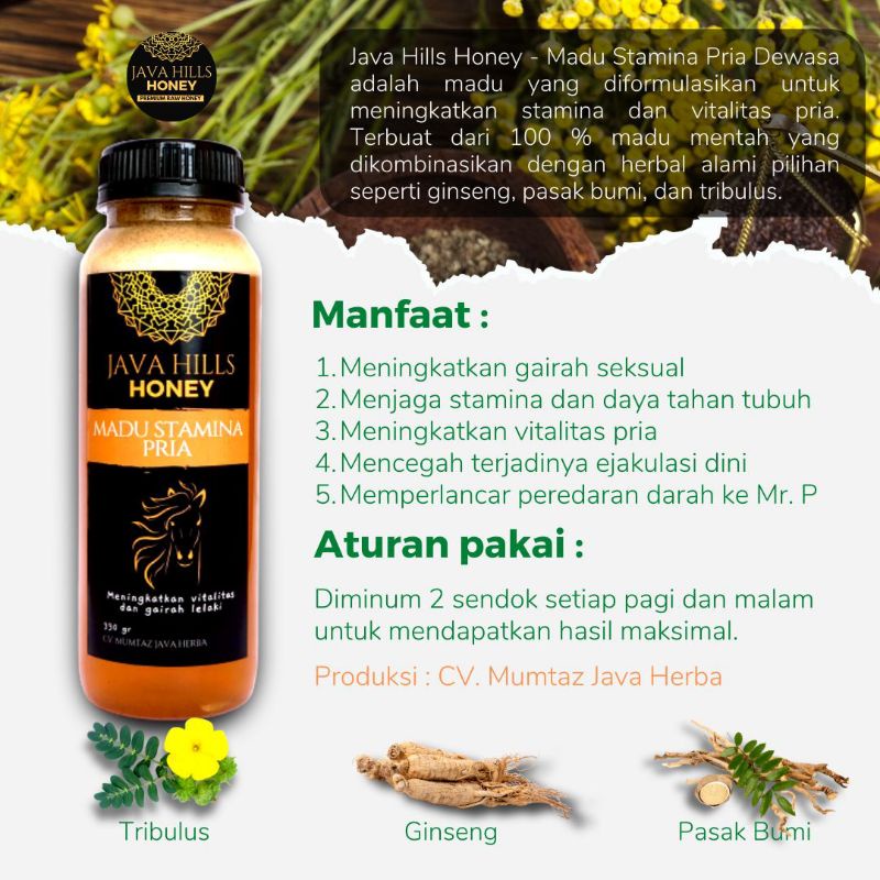 

Madu Stamina Pria Dewasa Mumtaz JAVA HILLS HONEY