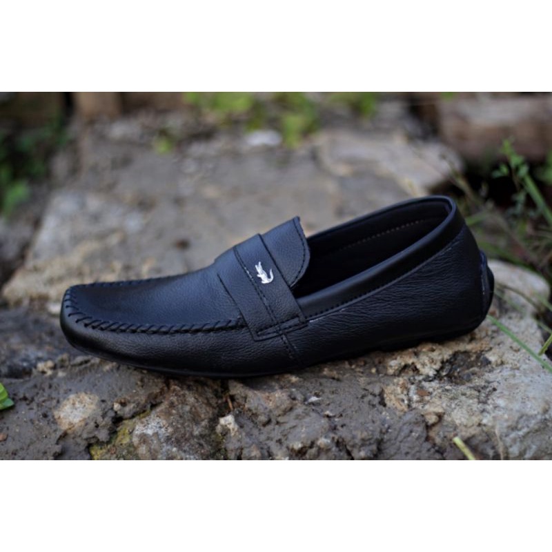 ENOZ X SLIM - Slop Kasual Formal Pria Sepatu Slip On Pansus Cowo Kulit Asli Casual Kerja Formal Santai Murah Terbaru Keren Gaya