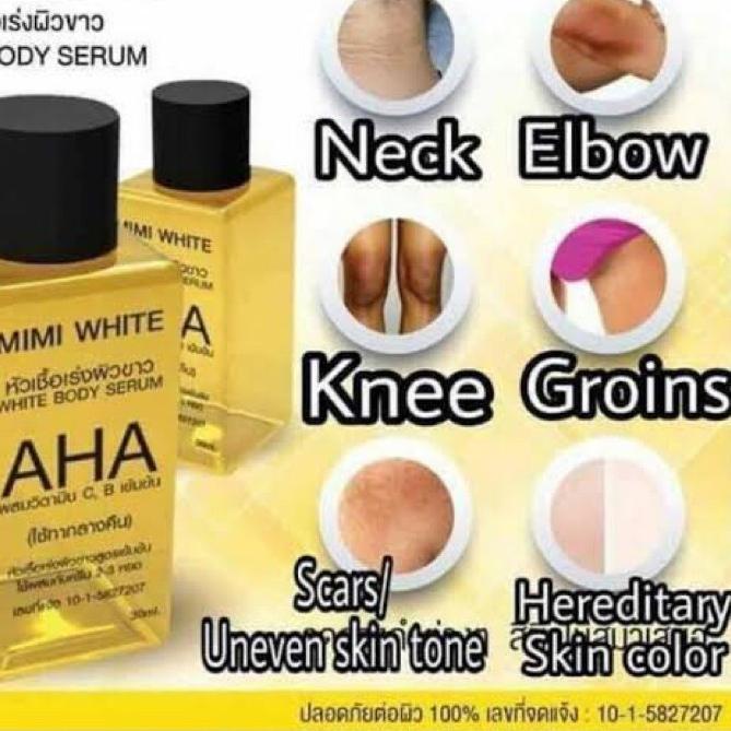 ✱ {LOT TERBARU} AHA MIMI WHITE SERUM / MIMI WHITE AHA WHITENING SERUM / AHA LOTION ➵