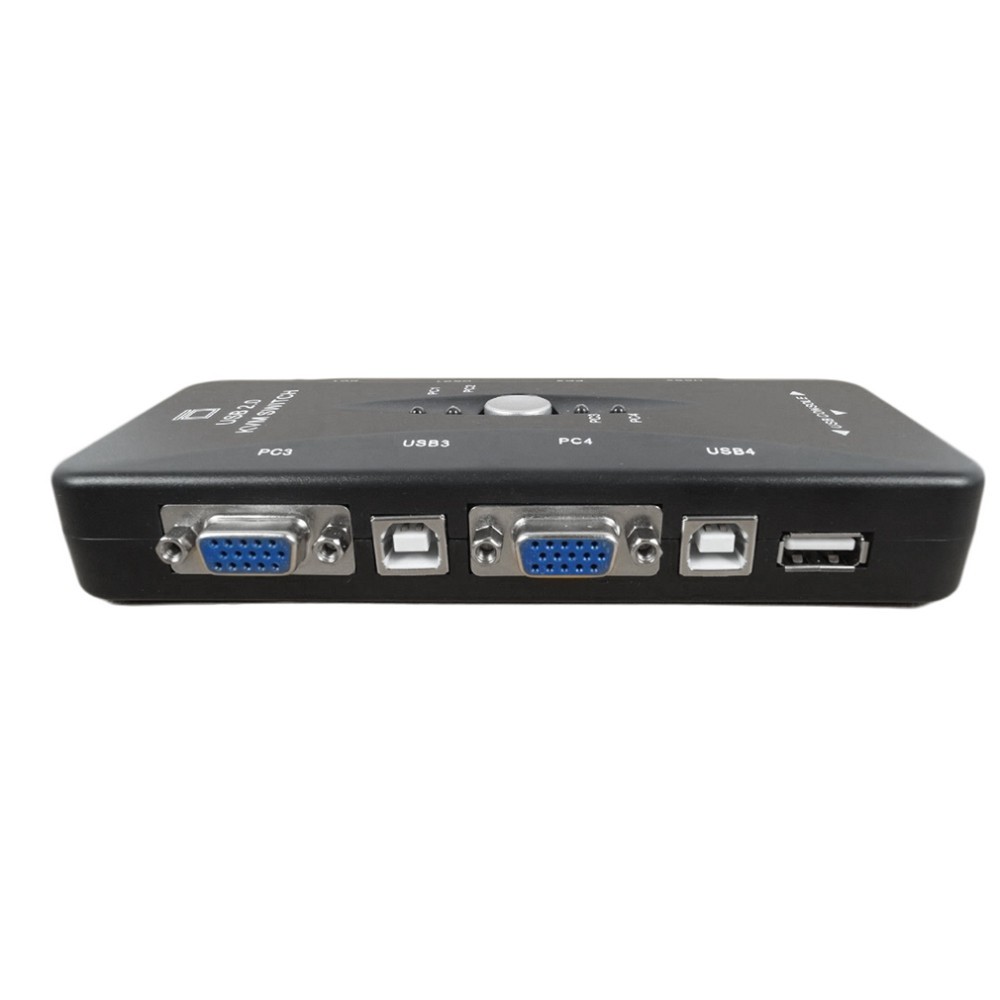 KVM Switch 4 Port USB 2.0 Support Sharing Printer