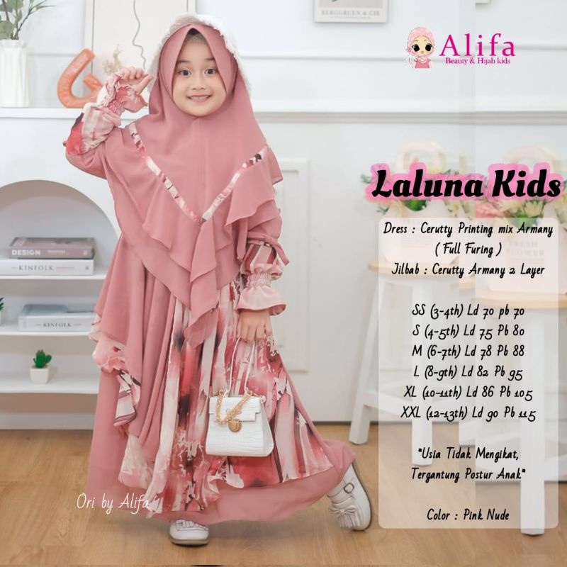 DRESS KIDS LALUNA KIDS ORIGINAL BY ALIFA