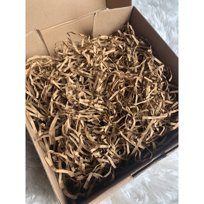 

kertas serut coklat 1 gram/ shredded paper / kertas potong hampers kraft coklat