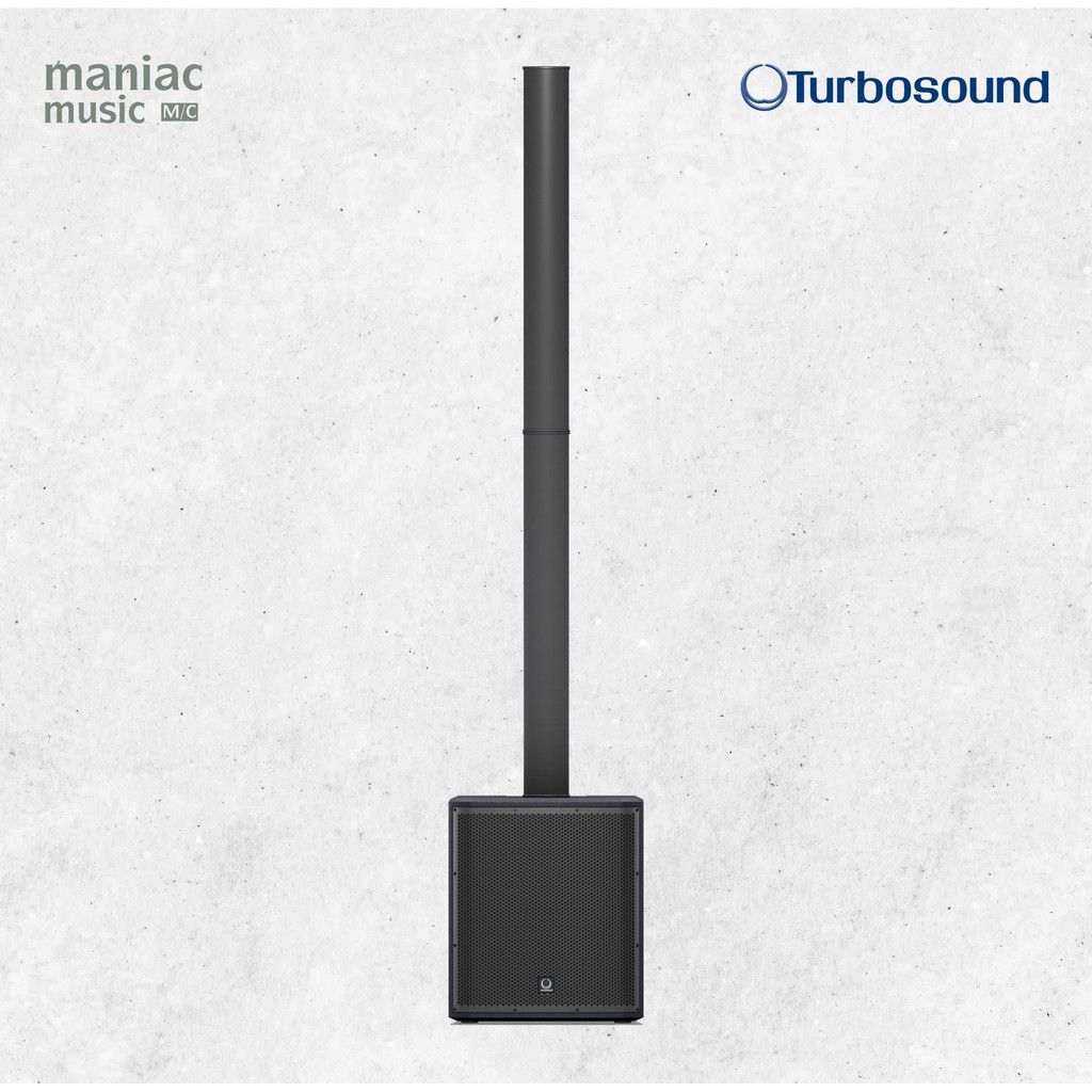 Turbosound IP2000 - Powered Column Loudspeaker. 1000W. 12 Inch Subwoofer. Klark Teknik