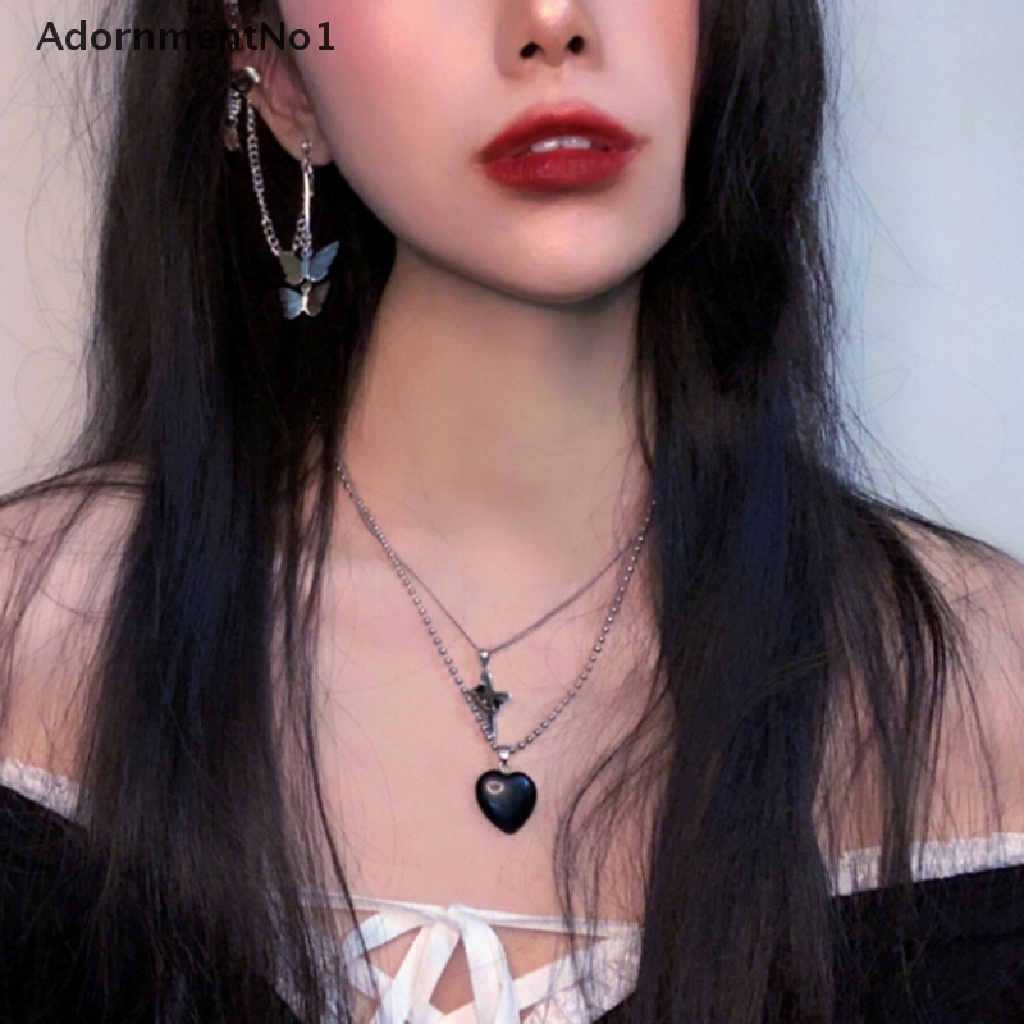 (AdornmentNo1) 1pc Anting Tusuk Gantung Desain Kupu-Kupu Gaya Harajuku / Punk Untuk Wanita