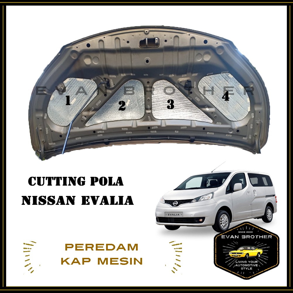 Peredam Panas Kap Mesin Mobil Evailia / Peredam Kap Mesin Mobil Nissan Evalia