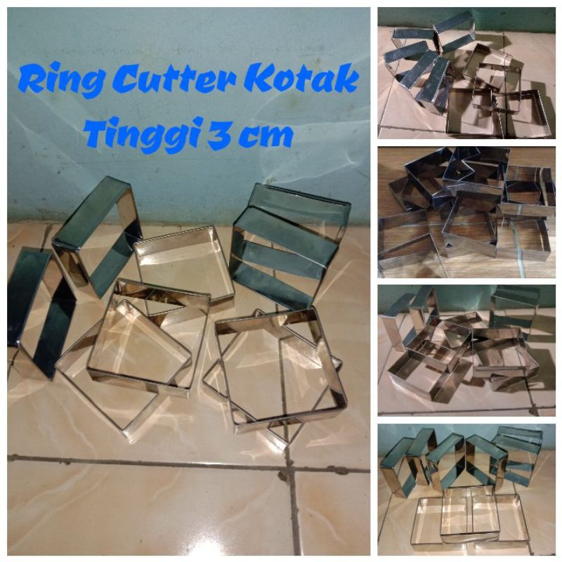 Ring Roti Kotak 12pcs Bahan stainlees/ ring roti / ring kotak