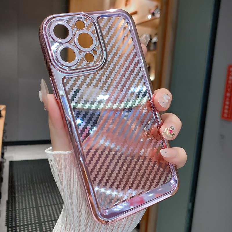 Casing Silikon Transparan Electroplating Untuk iPhone 14 13 11 12 Pro MAX X XS MAX XR 7 8 Plus