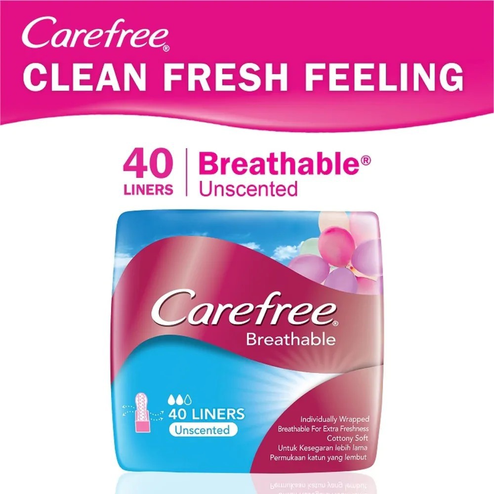 Carefree Breathable Unscented Pantyliner