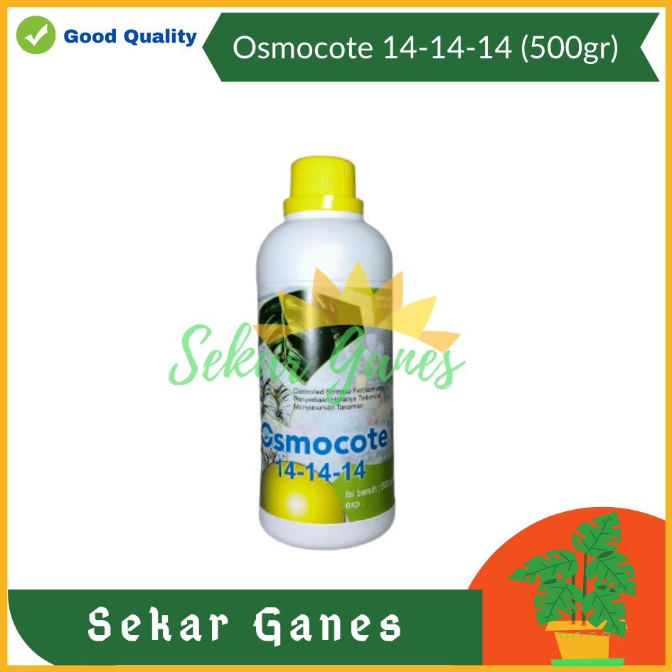 Sekarganes Osmocote 14-14-14 500 Gr Pupuk Slow Release Pertumbuhan Daun Seimbang Osmocote 141414 Pupuk Dekastar Seimbang