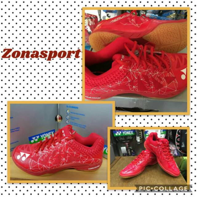 Sepatu Badminton Yonex AERUS 2 Red - Original