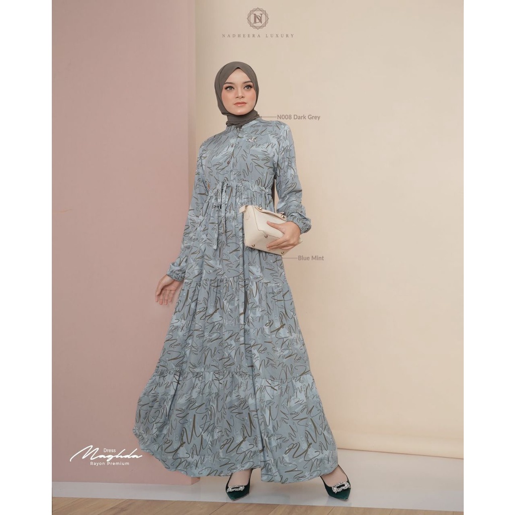 Maghda Dress by Nadheera Luxury | Gamis Terbaru | Gamis Kekinian 2022