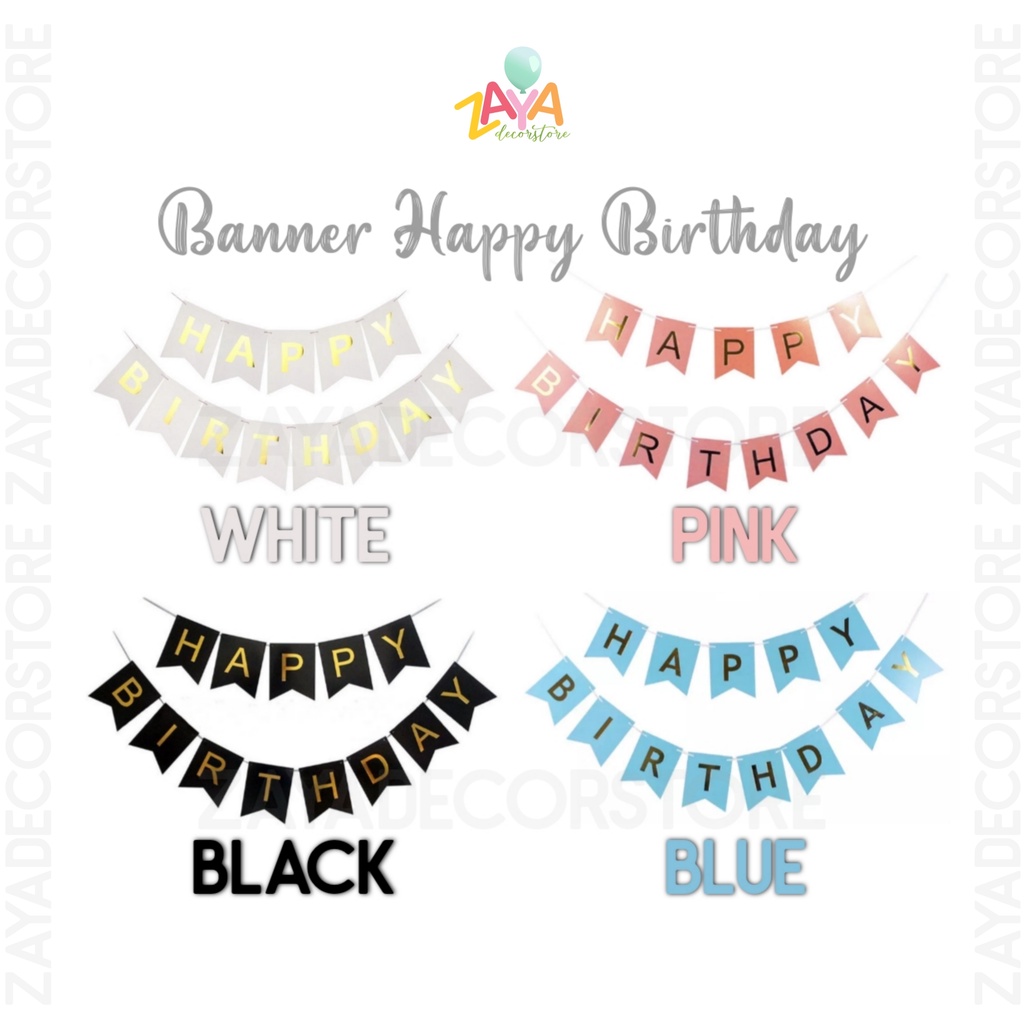 Jual Banner Happy Birthday LETTER GOLD | Shopee Indonesia