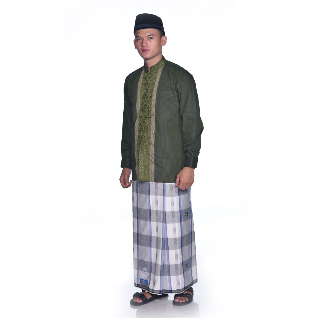 Sarung BHS Gold Classic Motif Songket Mutiara Putih